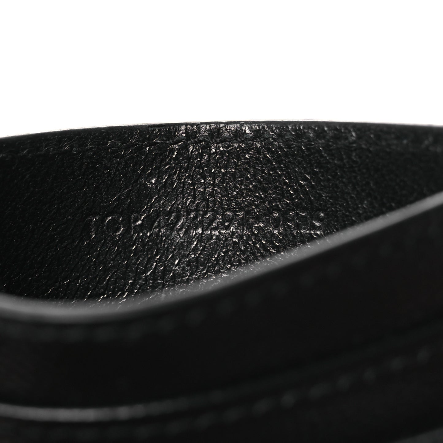 Grain De Poudre Matelasse Chevron Monogram Credit Card Case Black