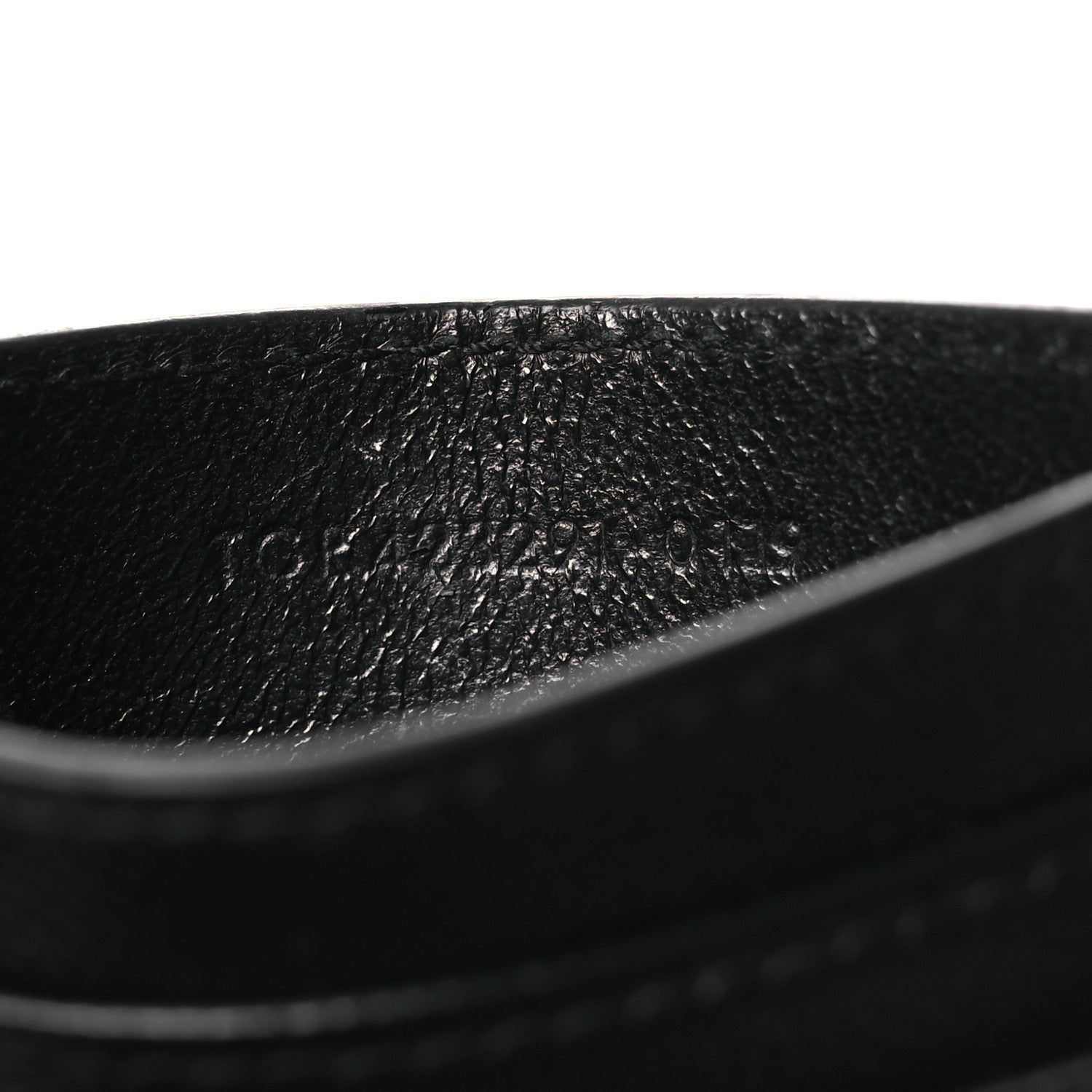 Saint Laurent Grain De Poudre Matelasse Chevron Monogram Credit Card Case Black 7 of 10