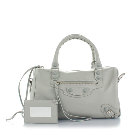 Balenciaga Matte Goatskin Rubber Covered Classic Hardware Mini Twiggy Gris Glace 1 of 9