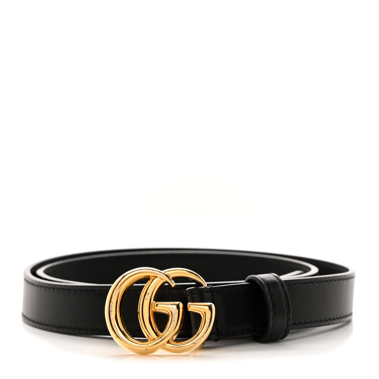 Gucci Calfskin Double G 20mm Belt 75 30 Black 1 of 6