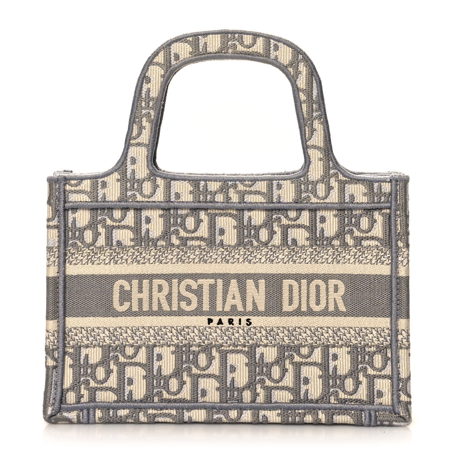 Christian Dior Oblique Mini Book Tote Grey Multicolor 1 of 11