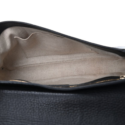 Gucci Pebbled Calfskin Medium Soho Flap Crossbody Black 5 of 10