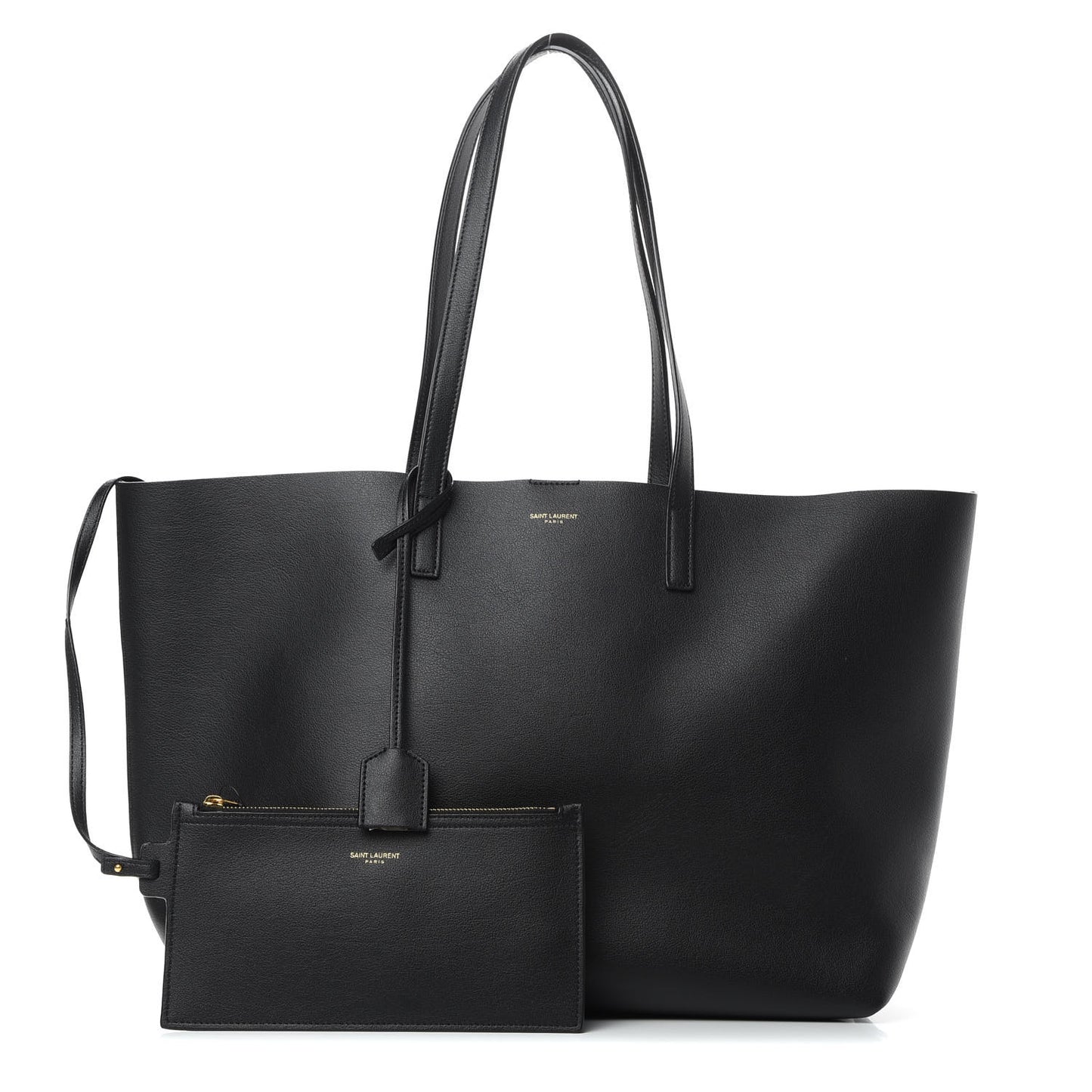 Calfskin Large Shopping Tote Black