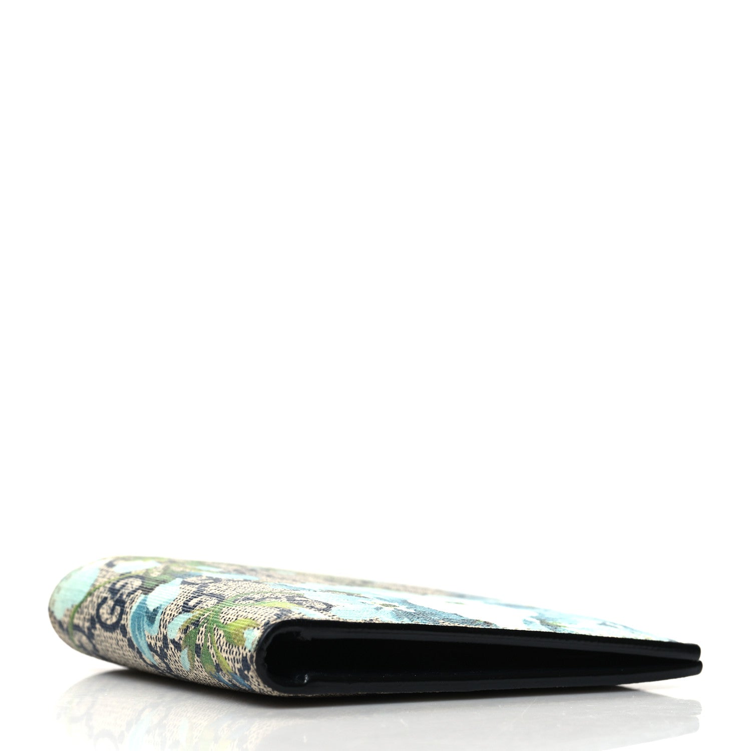Gucci GG Supreme Monogram Blooms Bi-Fold Wallet Beige Blue Navy 4 of 9