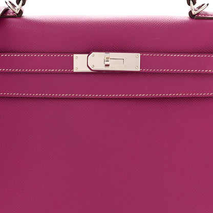Hermes Epsom Candy Kelly Retourne 32 Tosca Rose Tyrien 8 of 11