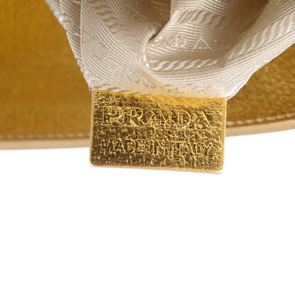 Prada Paglia Cinghiale Tote Naturale Oro 9 of 9