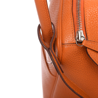 Hermes Taurillon Clemence Lindy 30 Orange 8 of 14