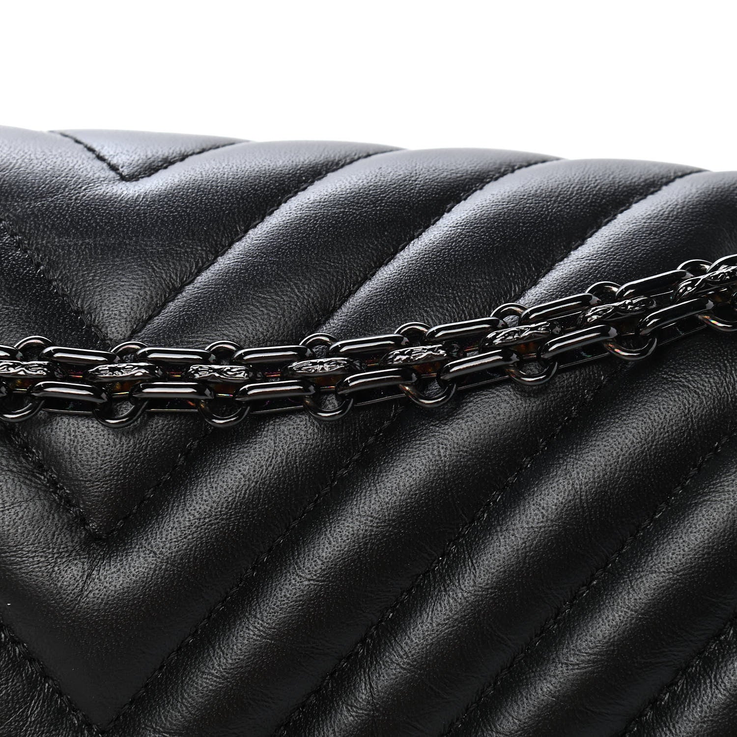 Chanel Aged Calfskin Chevron Quilted 2.55 Reissue 225 Flap So Black 10 of 10