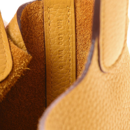 Hermes Taurillon Clemence Picotin Lock 18 PM Jaune Ambre 7 of 8