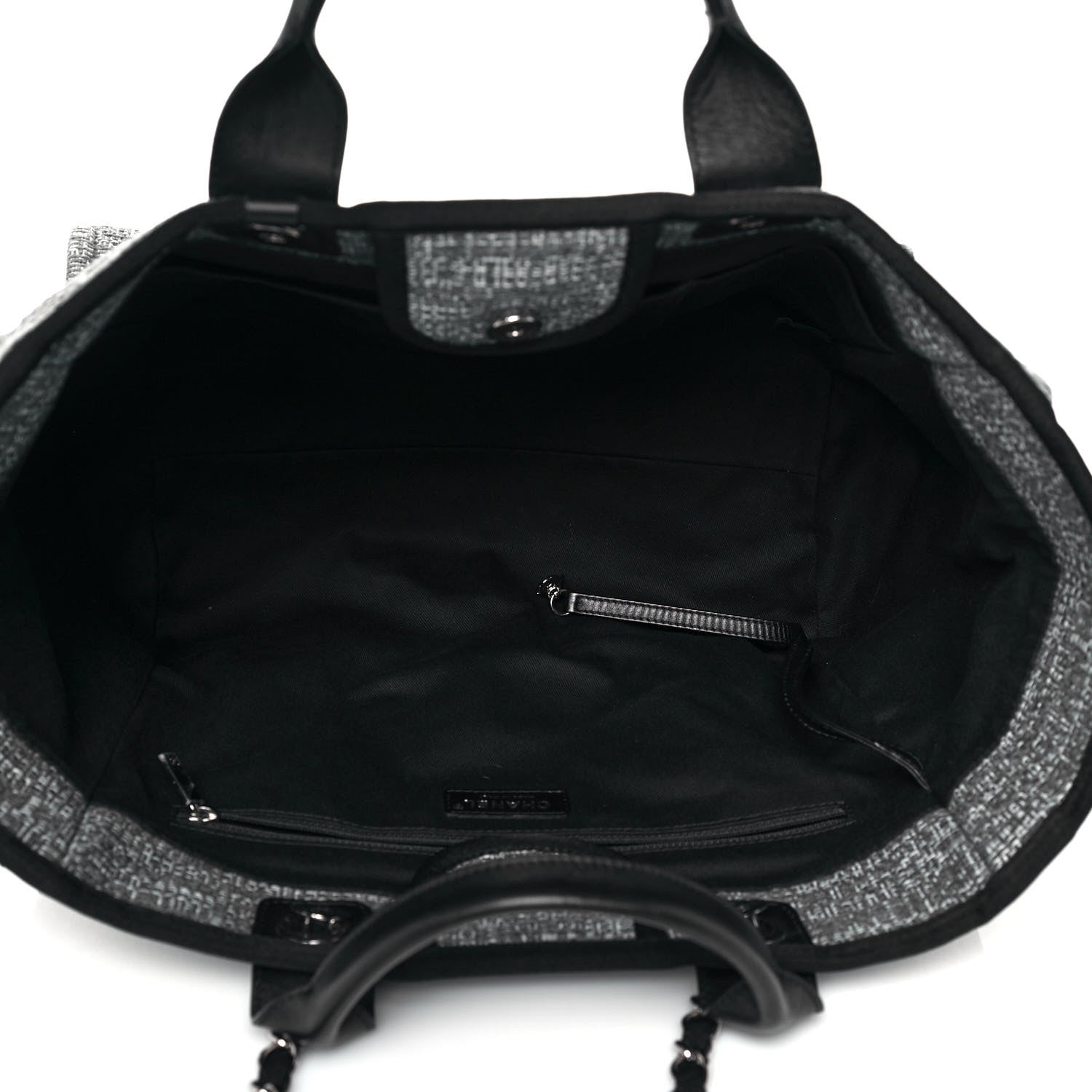 Chanel Canvas Medium Deauville Tote Charcoal 5 of 11