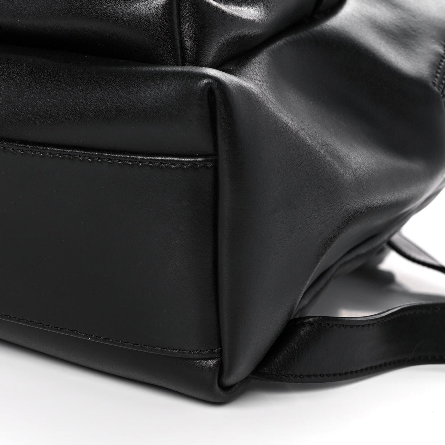 Calfskin Star Backpack Black White