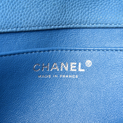 Chanel Iridescent Caviar Quilted Clutch With Chain Flap Blue 6 of 12