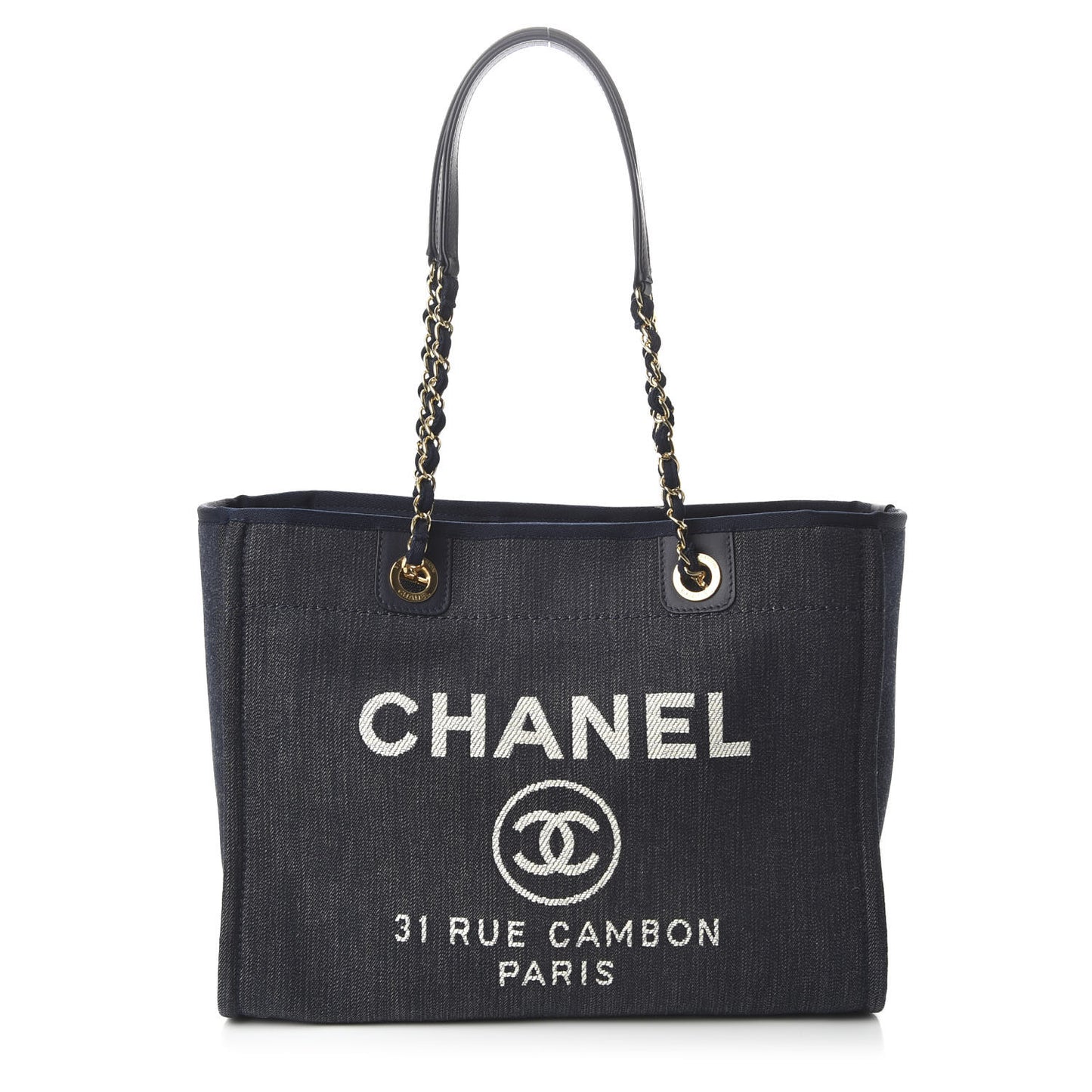 Denim Small Deauville Tote Dark Blue