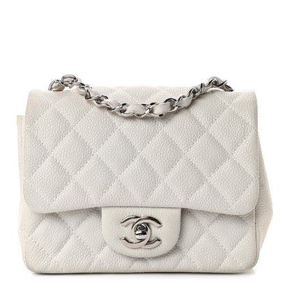 Chanel Caviar Quilted Mini Square Flap White 1 of 14