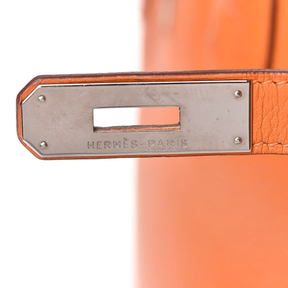 Hermes Taurillon Clemence Birkin 40 Orange 16 of 33