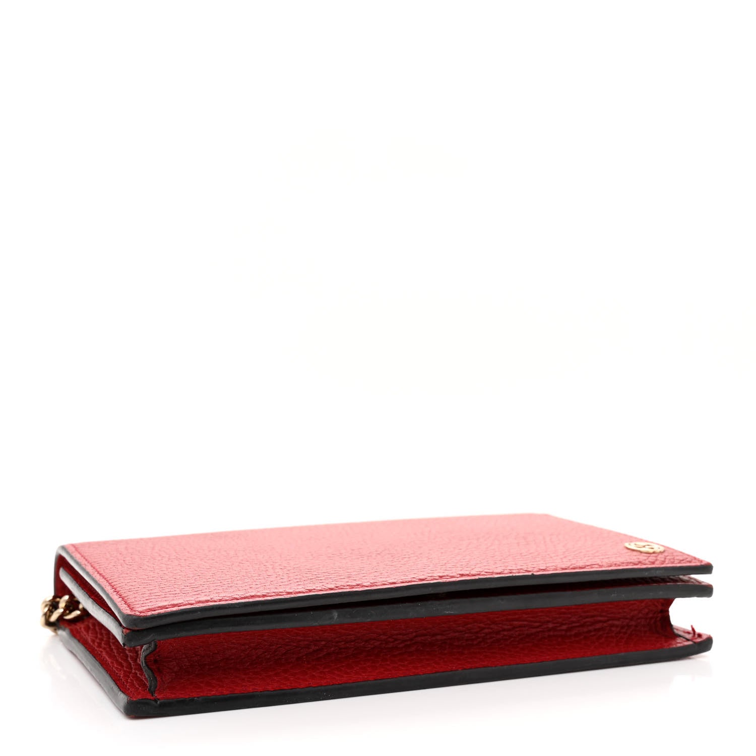 Gucci Dollar Calfskin Medium Betty Chain Wallet Red 4 of 14