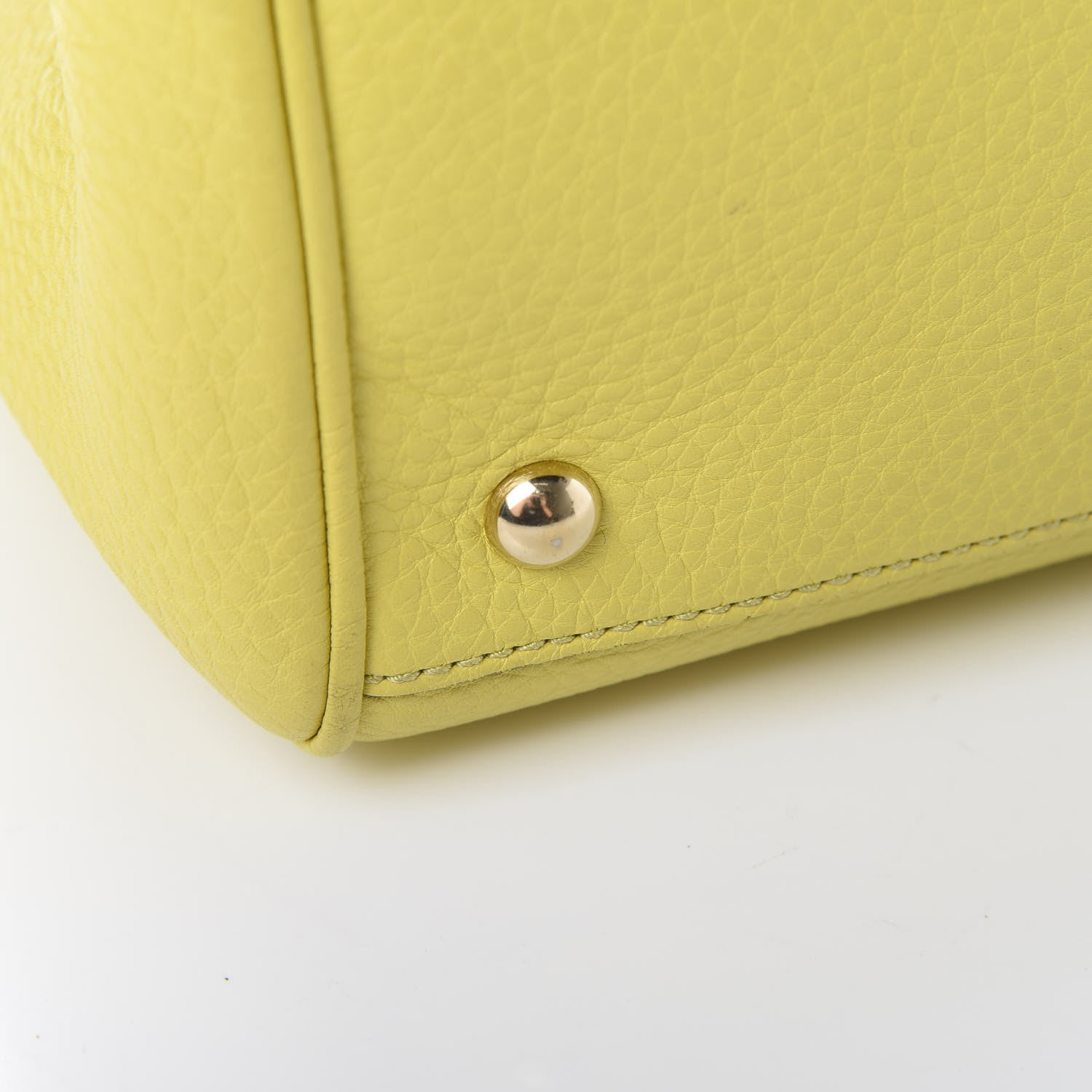 Gucci Pebbled Calfskin Medium Bamboo Shopper Tote Citrus 15 of 18