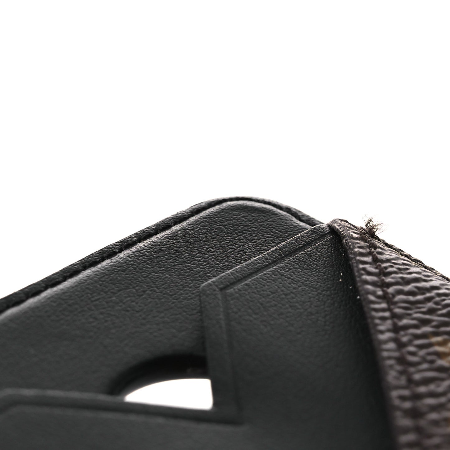 Monogram Macassar Magnetic Card Holder Black