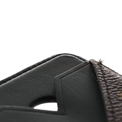 Louis Vuitton Monogram Macassar Magnetic Card Holder Black 7 of 8