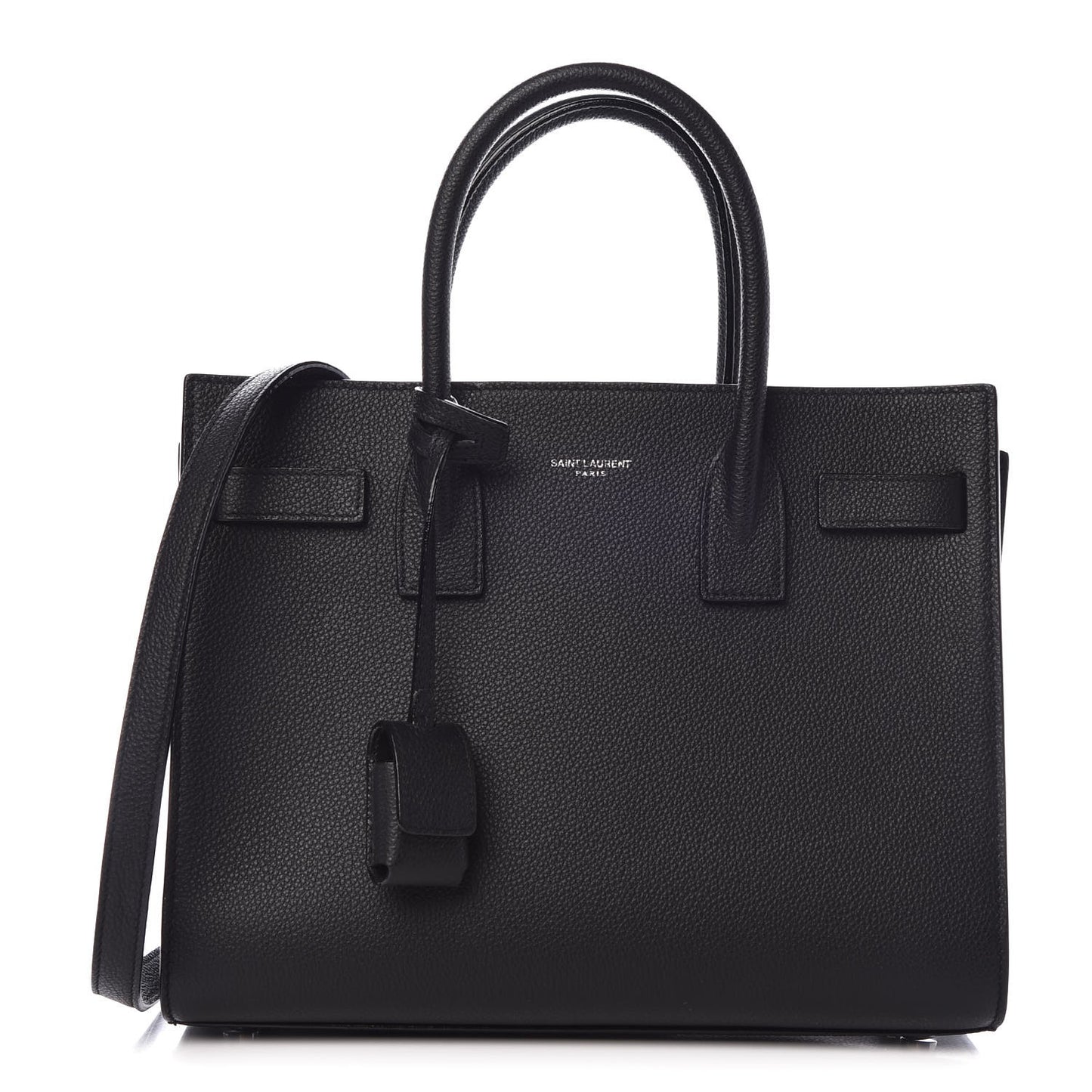 Grained Calfskin Baby Sac De Jour Black
