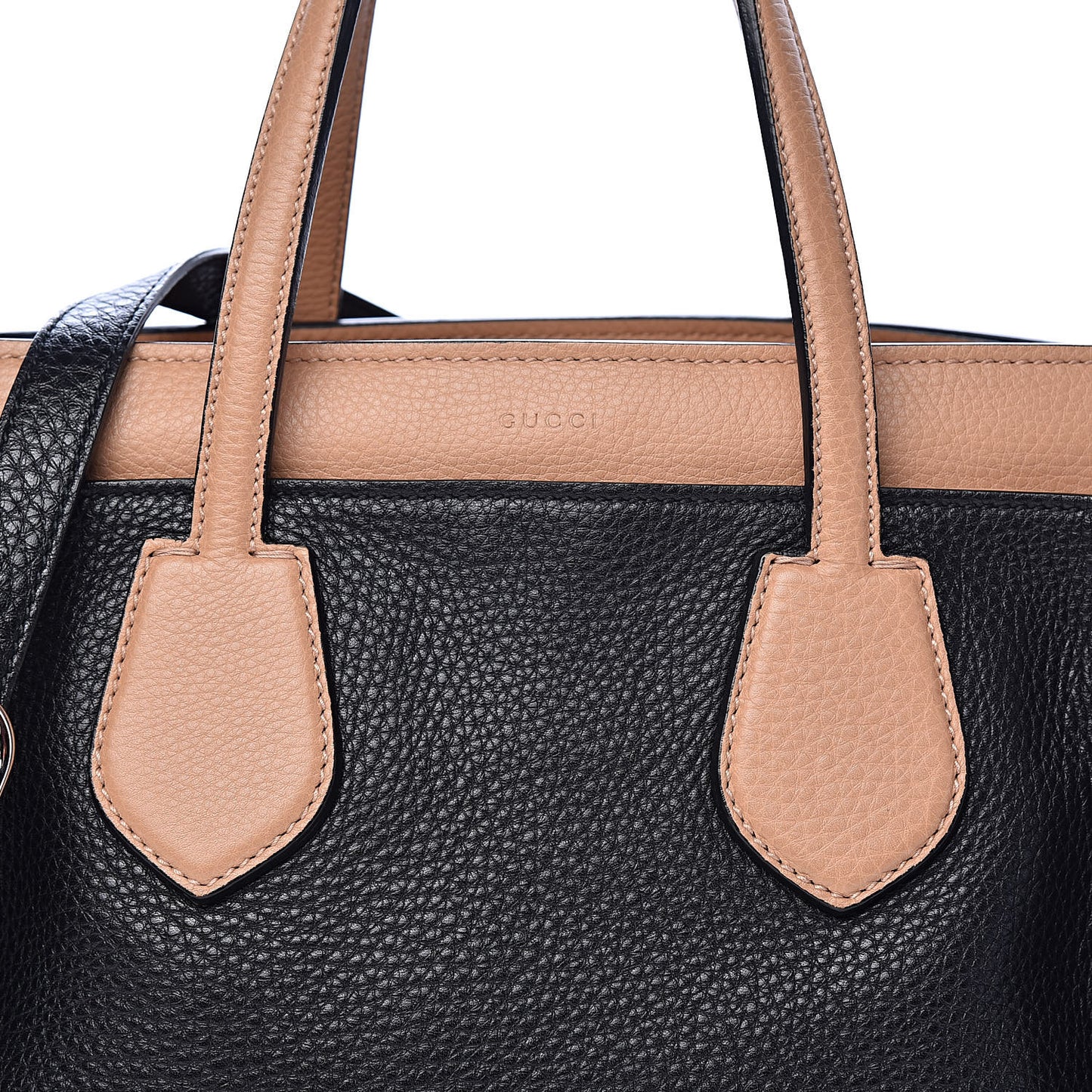 Cellarius Calfskin Bi-Color Ramble Layered Tote Black Camelia