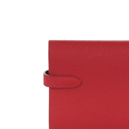 Hermes Epsom Kelly Medium Wallet Rouge Casaque 8 of 16