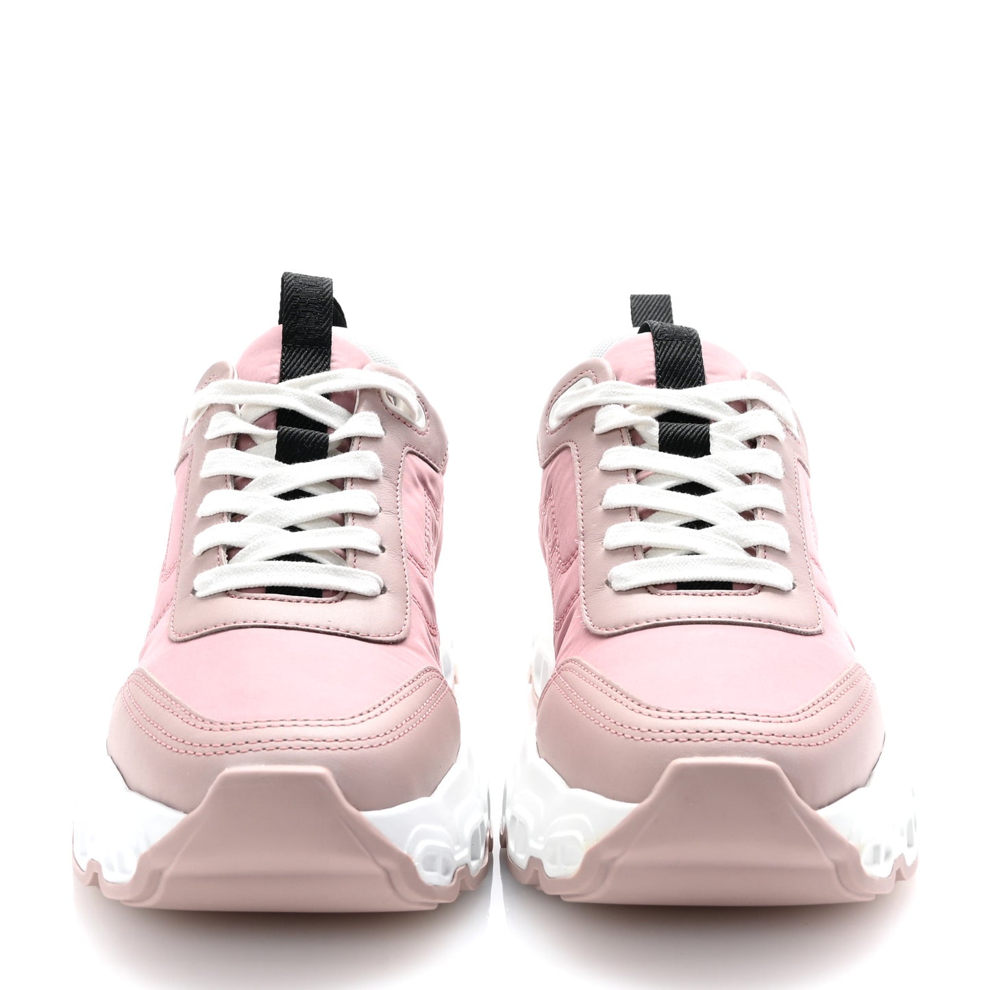Parachute Fabric Calfskin Impulse Sneakers 37 Rose Porcelaine