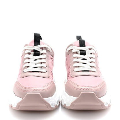 Hermes Parachute Fabric Calfskin Impulse Sneakers 37 Rose Porcelaine 3 of 8