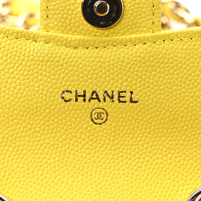 Chanel Caviar Quilted Mini Chain Belt Bag Yellow 5 of 10