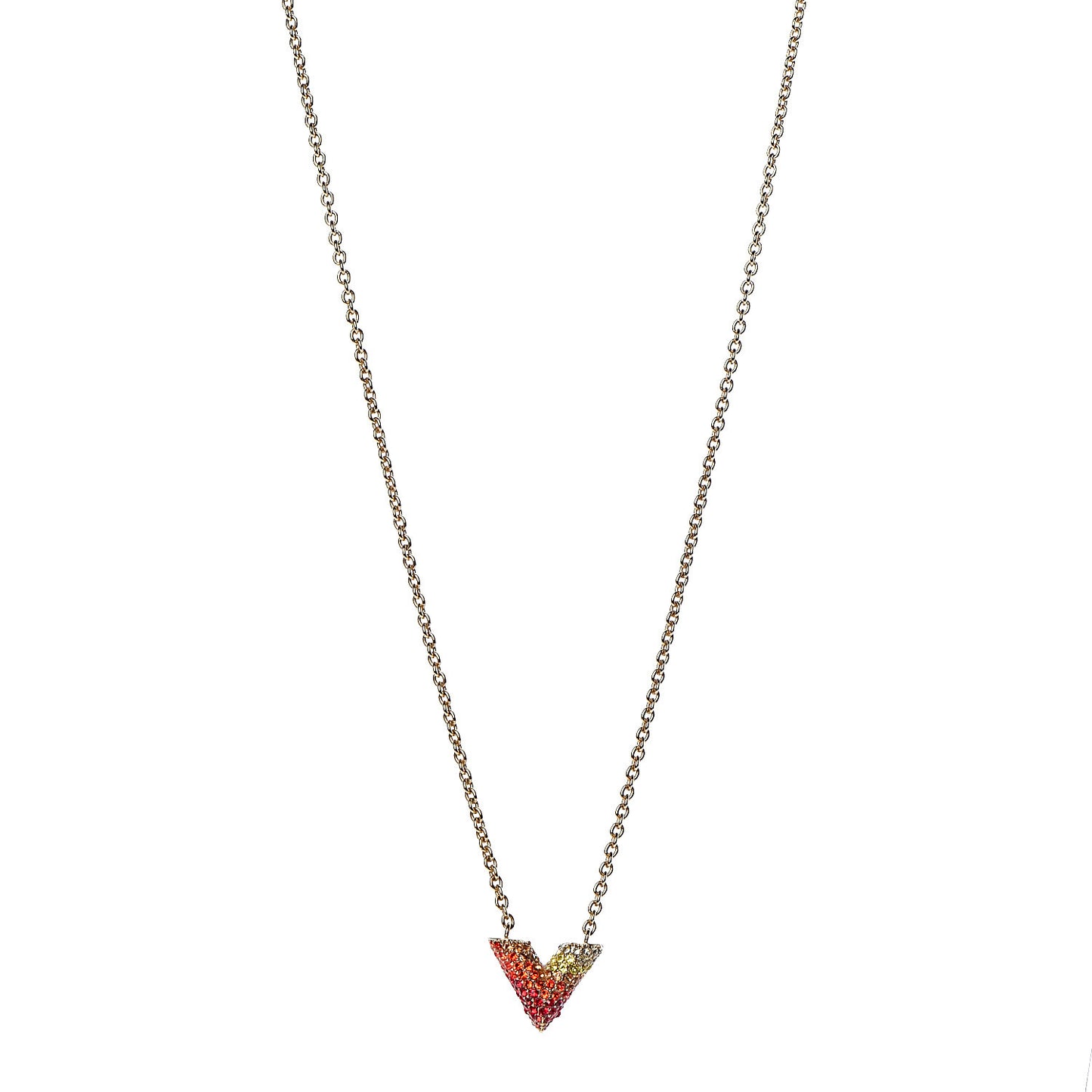 Swarovski Essential V Strass Necklace Multicolor Gold