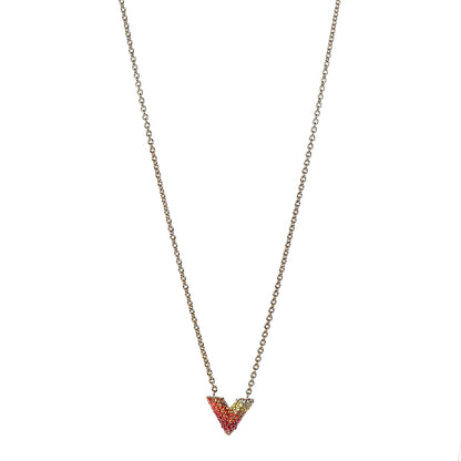 Louis Vuitton Swarovski Essential V Strass Necklace Multicolor Gold 1 of 6