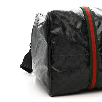 Gucci Crystal Monogram Web Large Duffle Bag Black 9 of 15