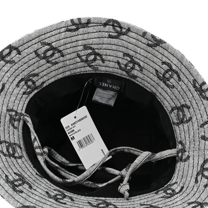 Chanel Denim CC Bucket Hat M White Black 7 of 8