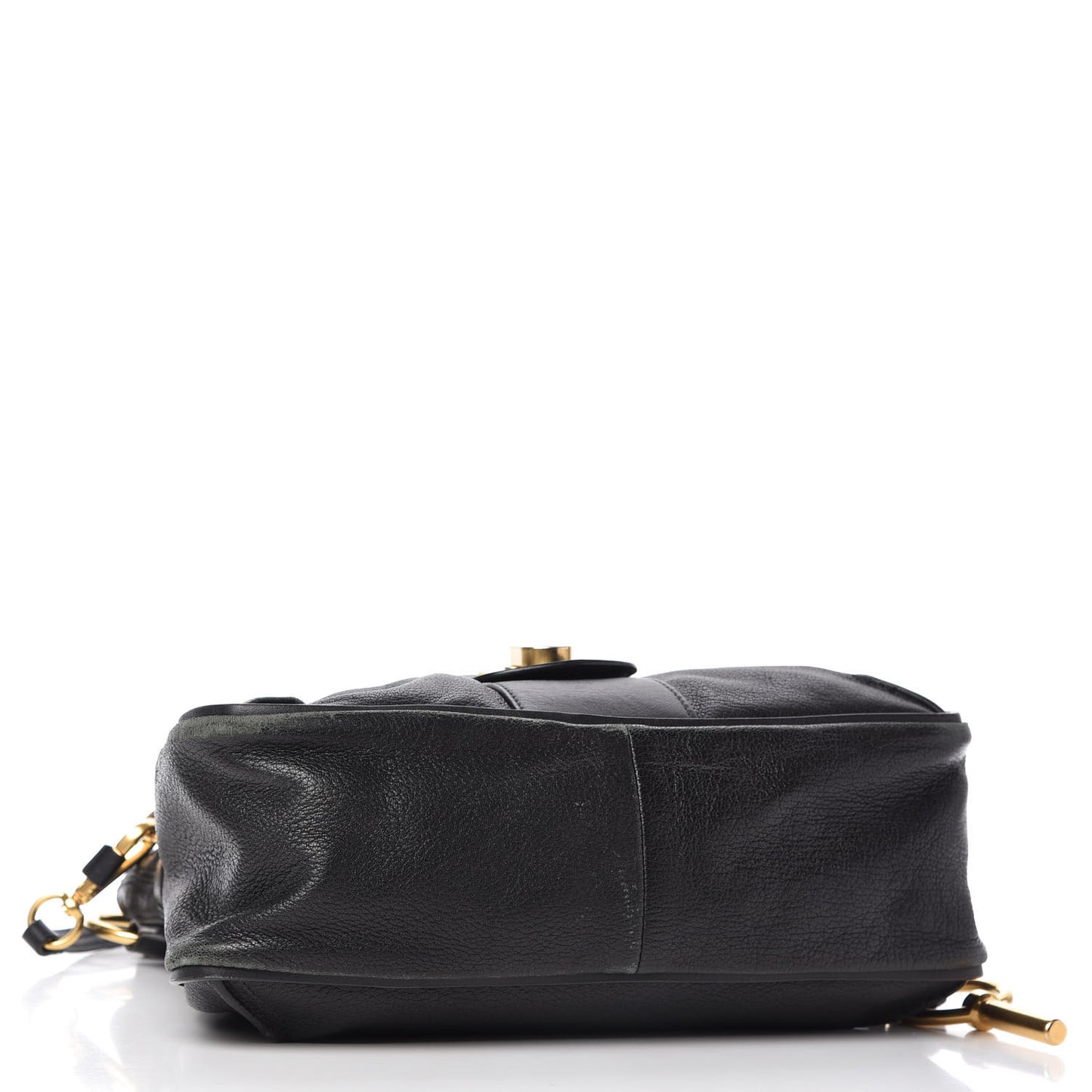 Grained Lambskin Calfskin Small Lexa Shoulder Bag Black