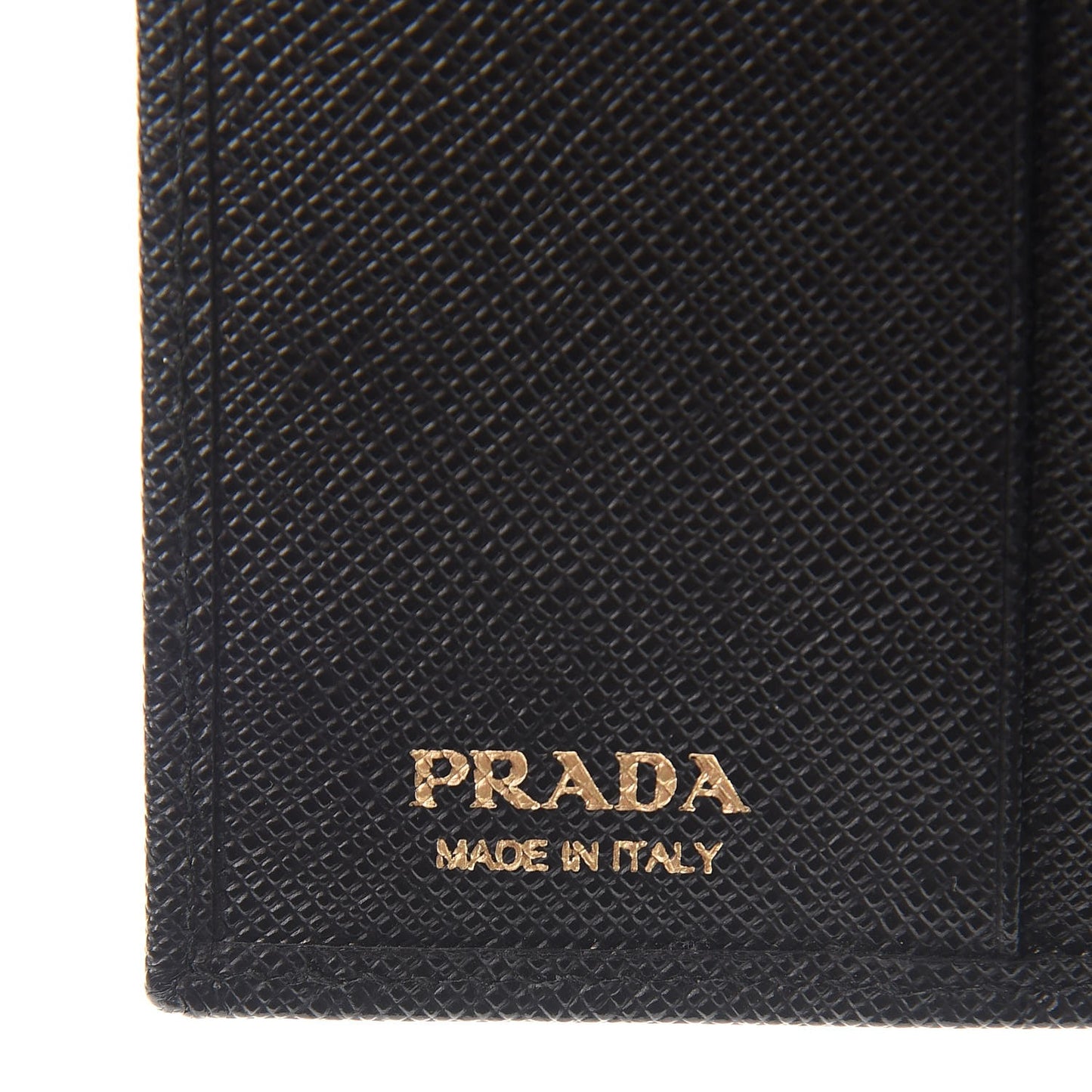 Saffiano Metal Tri-Fold Wallet Nero Black