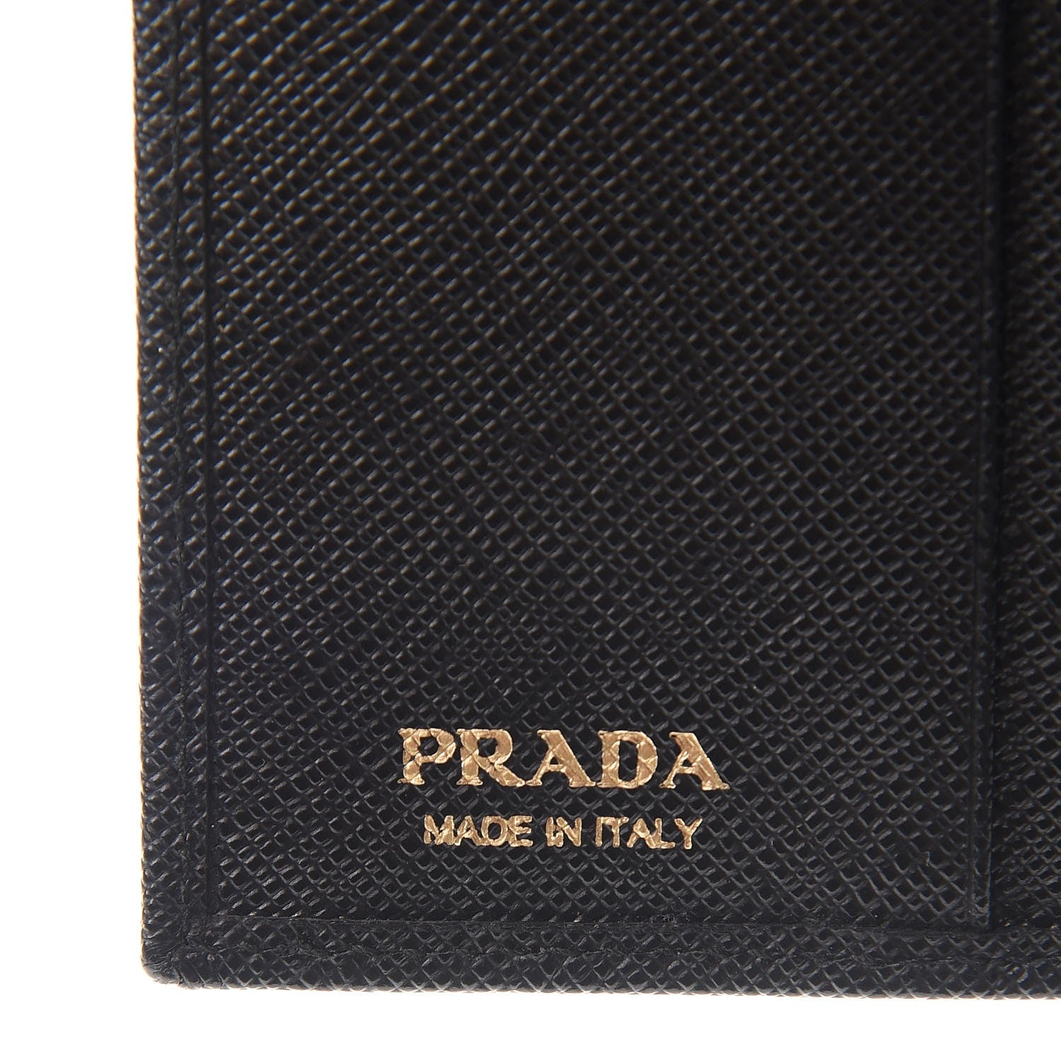 Prada Saffiano Metal Tri-Fold Wallet Nero Black 6 of 8