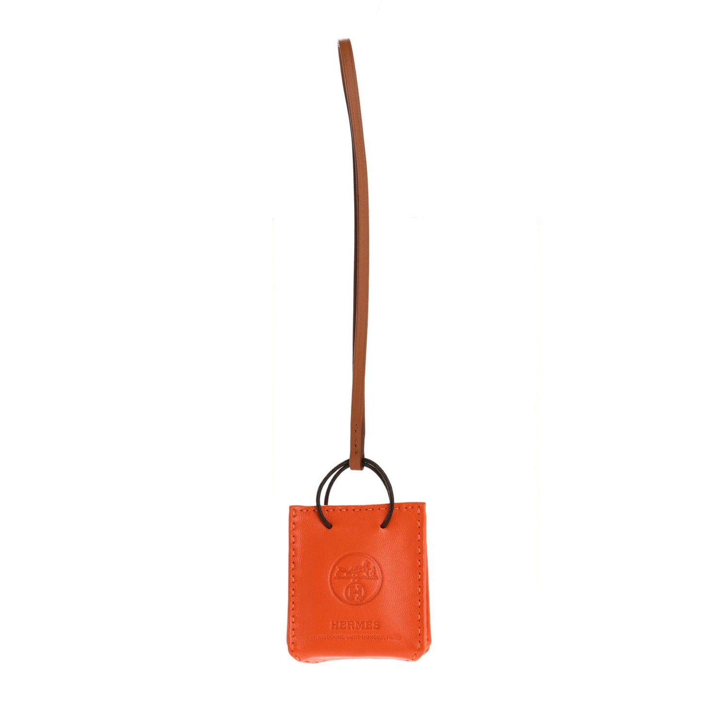 Milo Lambskin Swift Shopping Bag Charm Feu Gold
