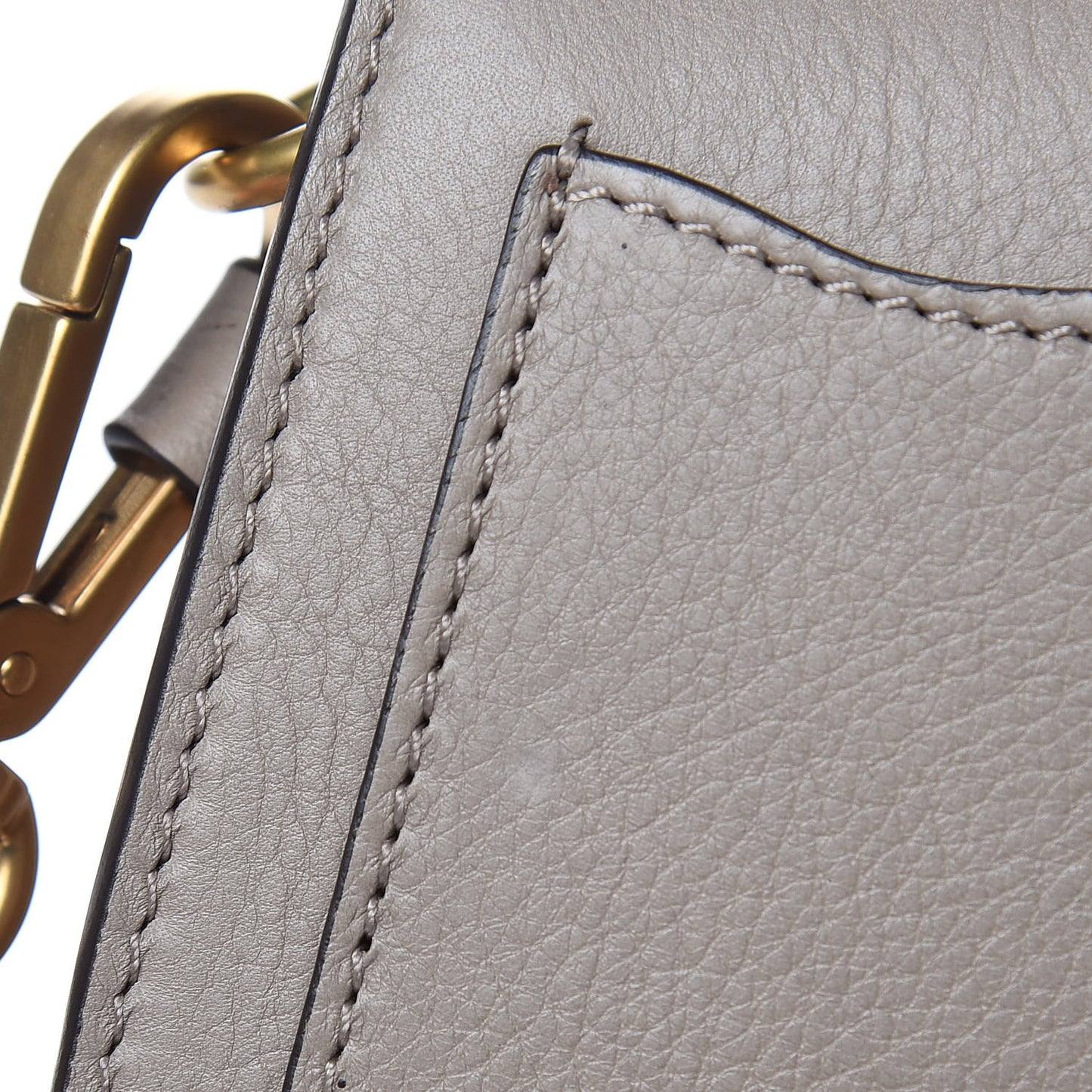 Calfskin Suede Small Nile Bracelet Bag Motty Grey