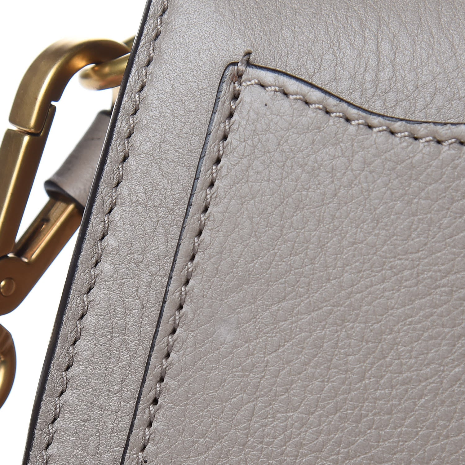Chloe Calfskin Suede Small Nile Bracelet Bag Motty Grey 7 of 11