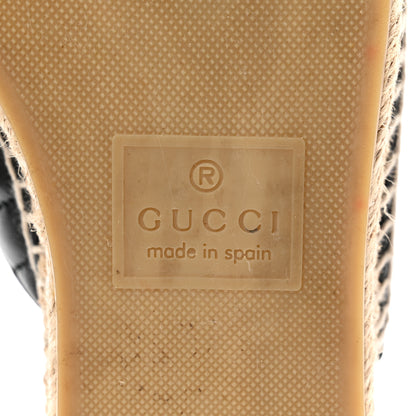 Gucci Nappa Matelasse GG Marmont Espadrille Slippers 36.5 Black 6 of 8
