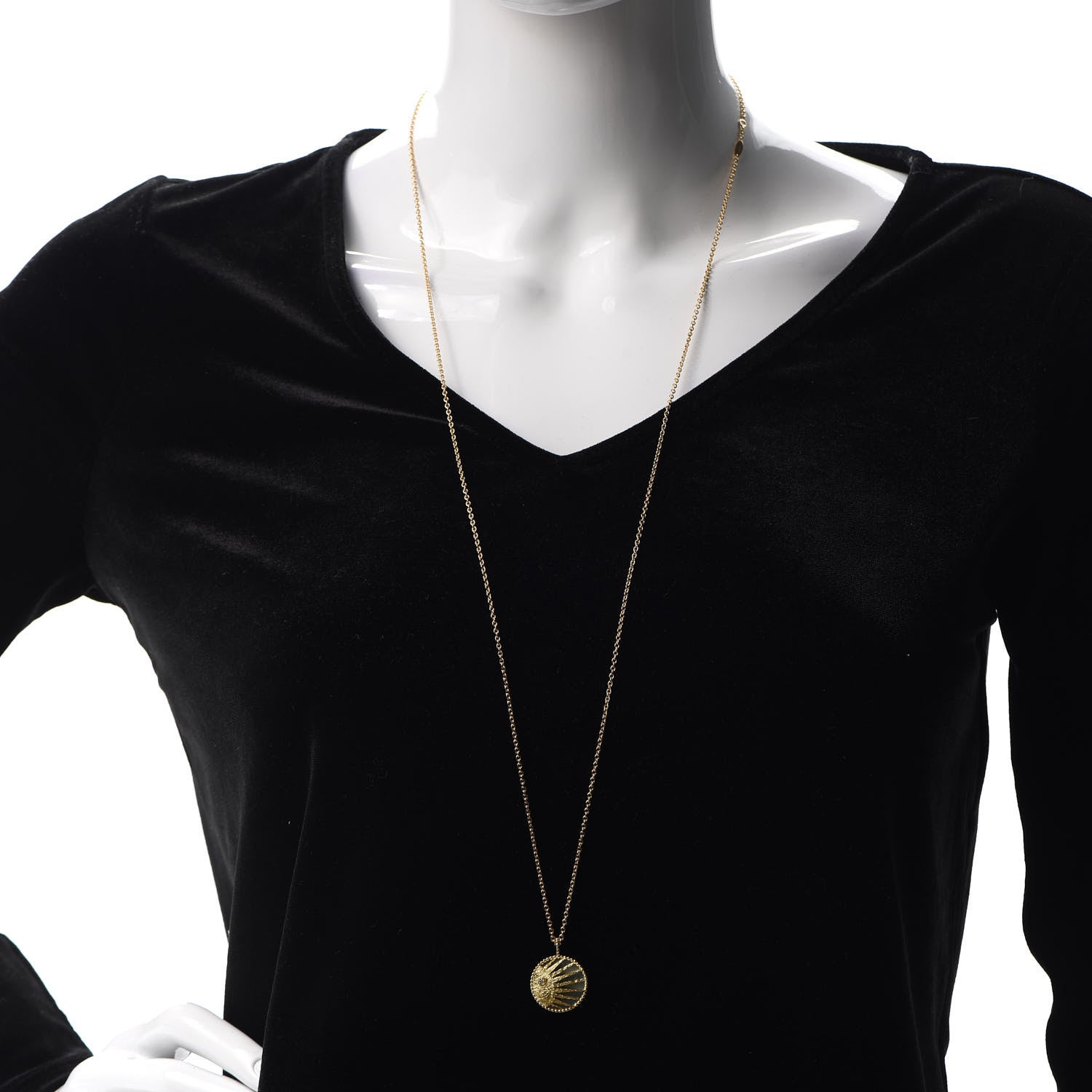 Christian Dior 18K Yellow White Gold Diamond Black Onyx Mother of Pearl Rose Celeste Medallion Pendant Necklace 2 of 8