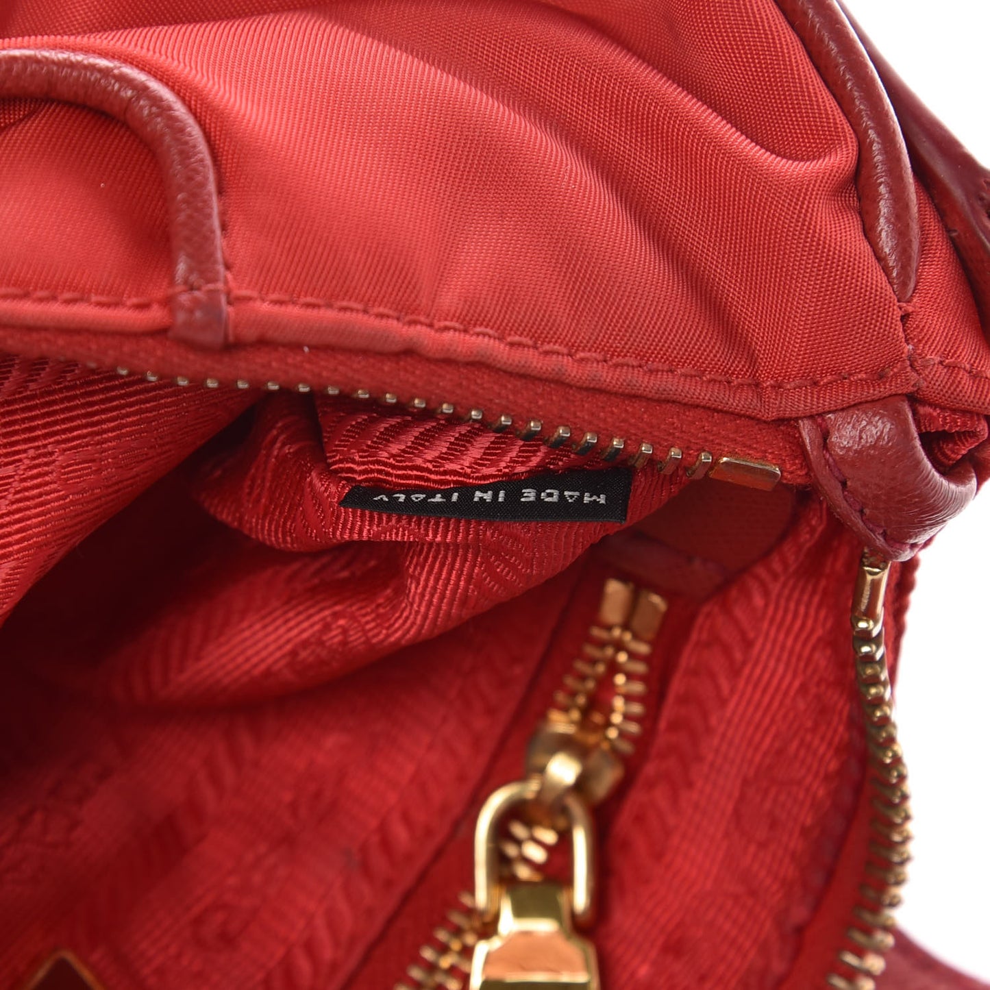 Tessuto Nylon Saffiano Crossbody Bag Rosso
