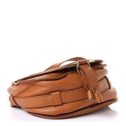 Chloe Calfskin Mini Marcie Round Crossbody Bag Brown Sugar 3 of 12