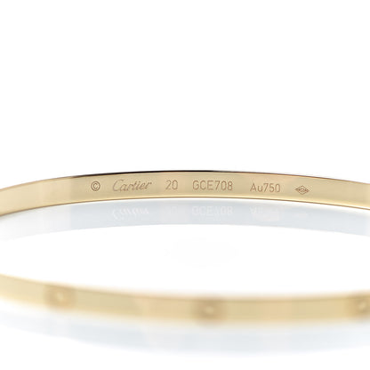 Cartier 18K Yellow Gold Small LOVE Bracelet 20 4 of 5