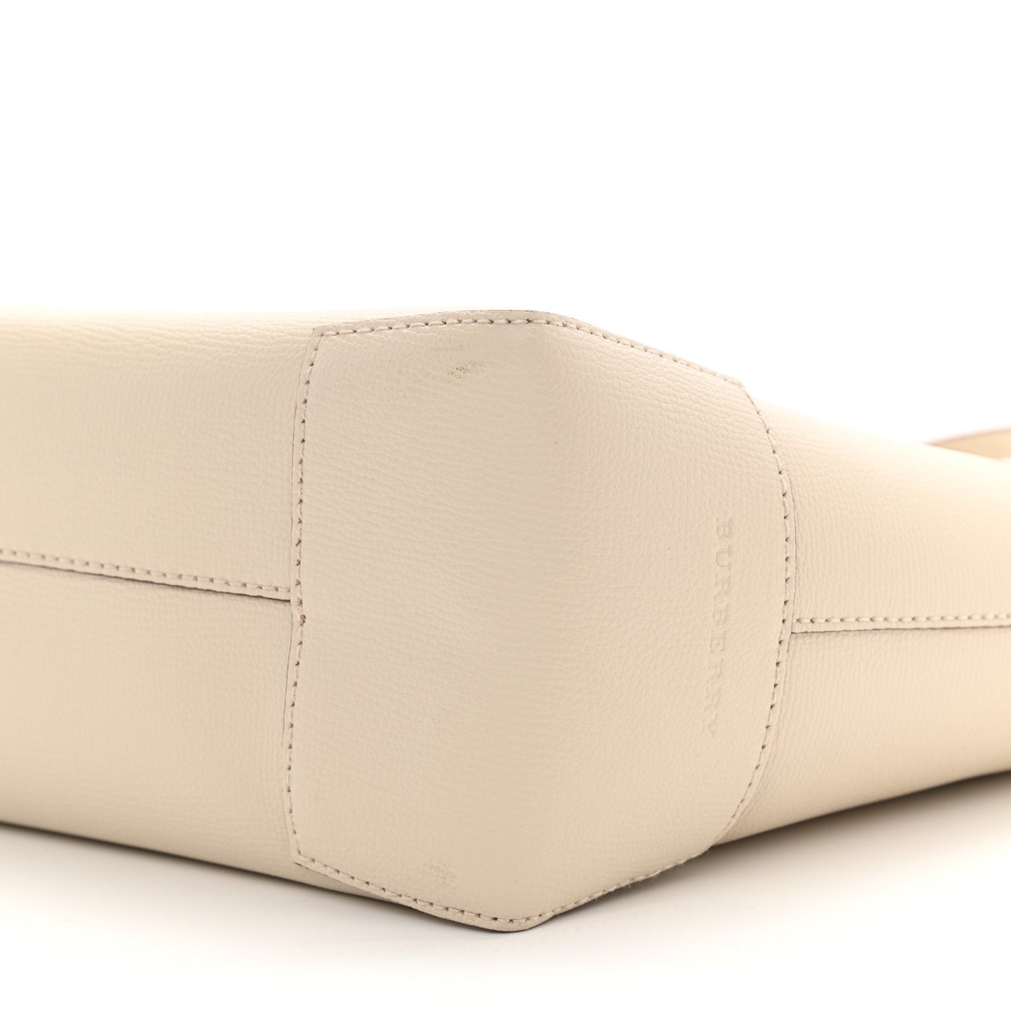 Calfskin Crest Embossed Small Tote Limestone
