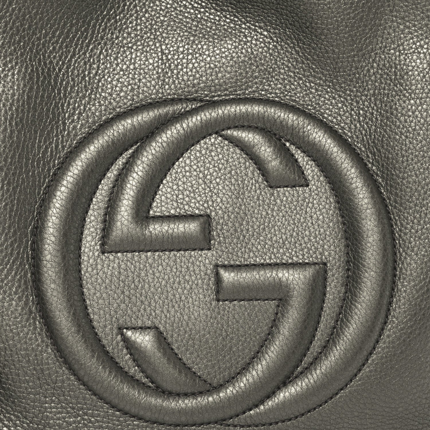 Gucci Metallic Cellarius Calfskin Medium Soho Shoulder Bag Sasso 8 of 10