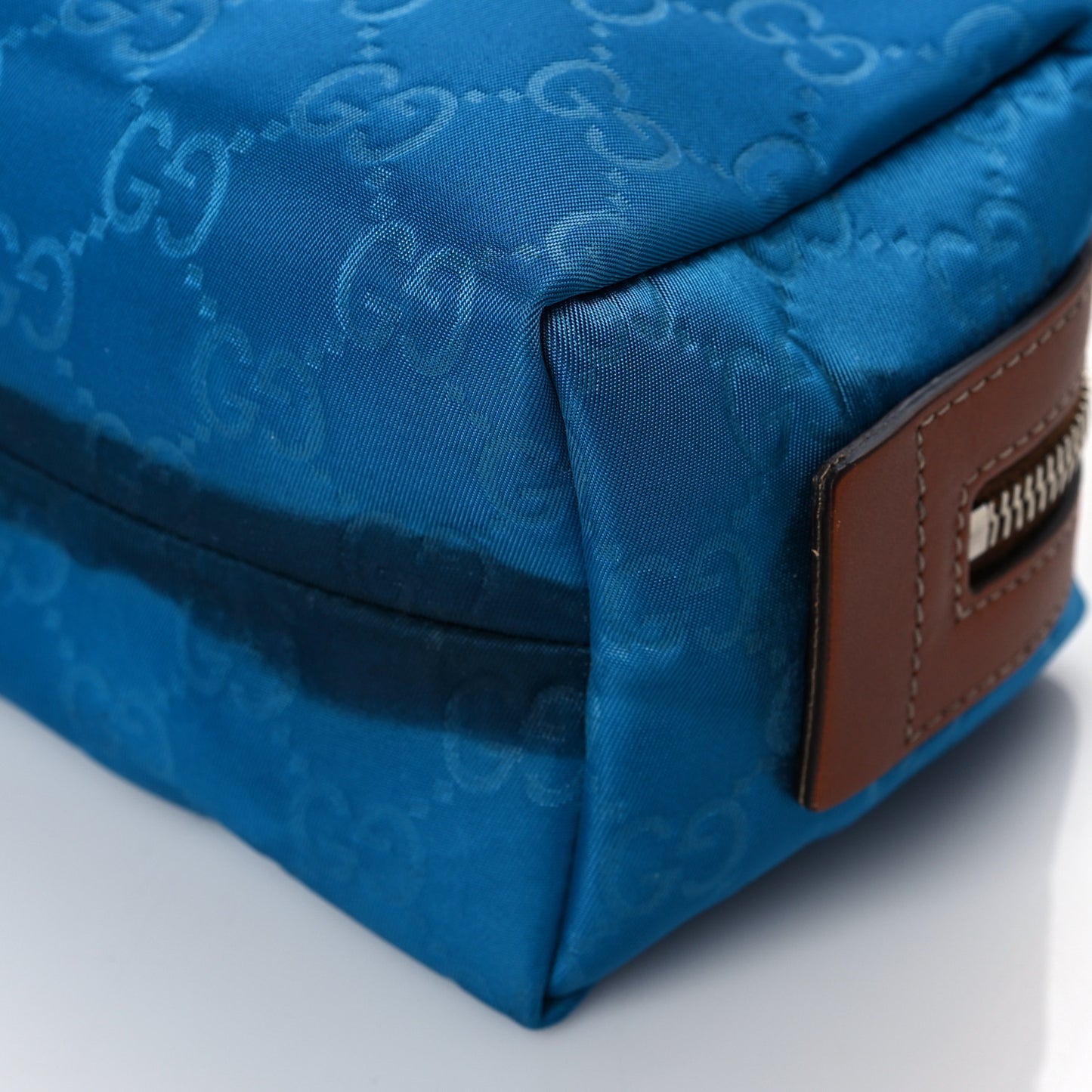 Nylon Monogram Small Cosmetic Case Blue