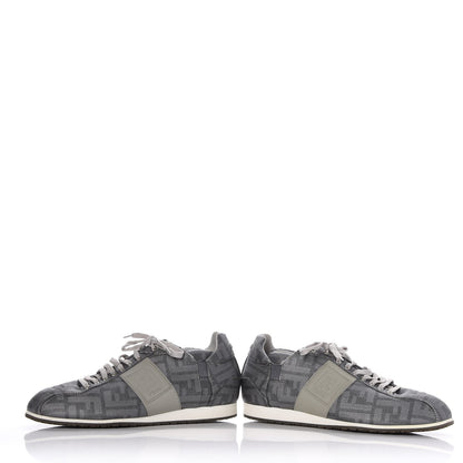 Fendi Coated Canvas FF Mens Low Top Sneakers 7 Grey 5 of 11