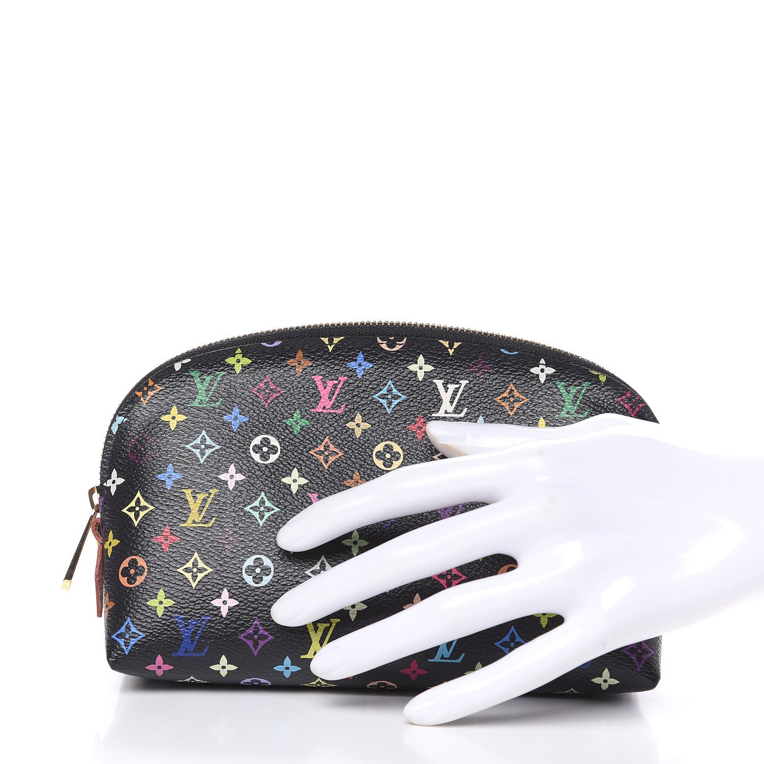 Louis Vuitton Monogram Multicolor Cosmetic Pouch Black Grenade 2 of 9