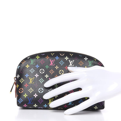 Louis Vuitton Monogram Multicolor Cosmetic Pouch Black Grenade 2 of 9